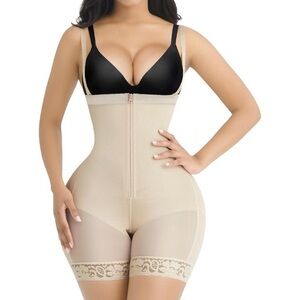 Women's Beige Shapewear Tummy Control Body Shaper Butt Lifting Bodysuit new